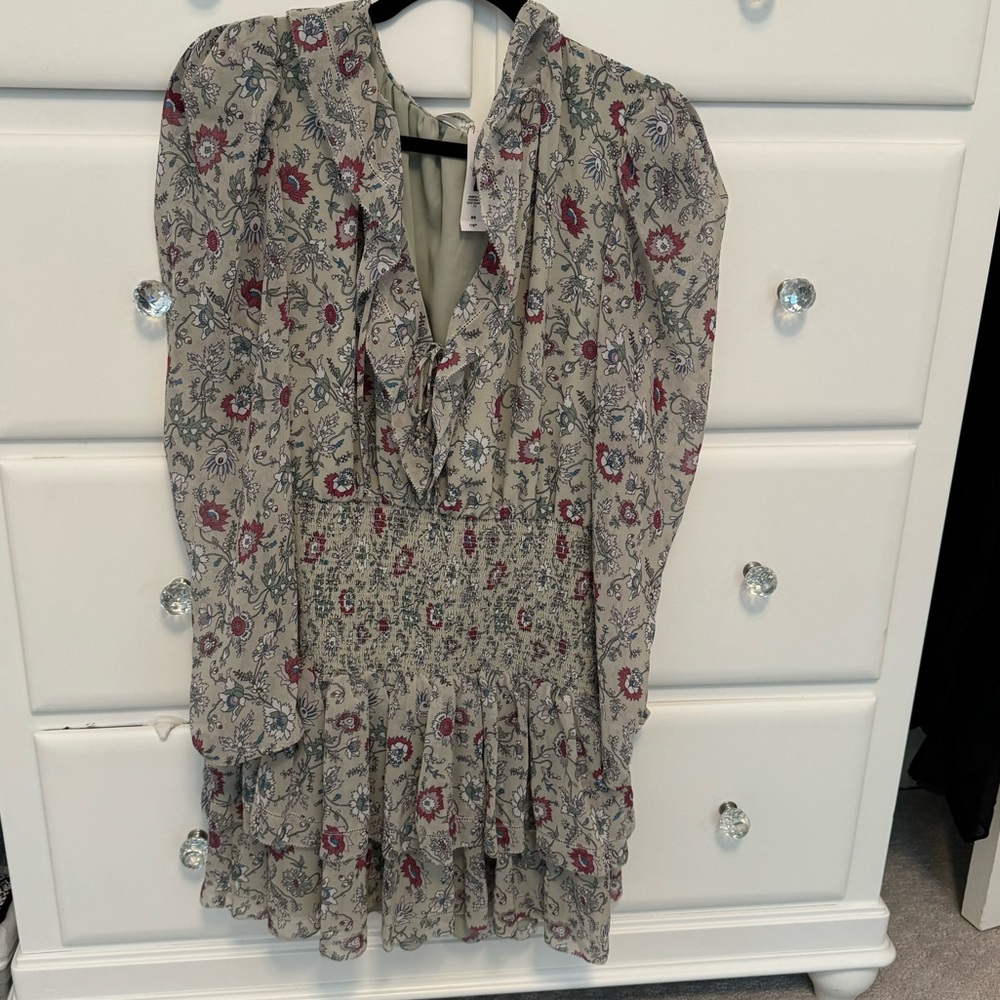NWT ARITZIA WILFRED ruffle long sleeve dress